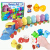 Farm Animal Counting Train with Lockable Barns