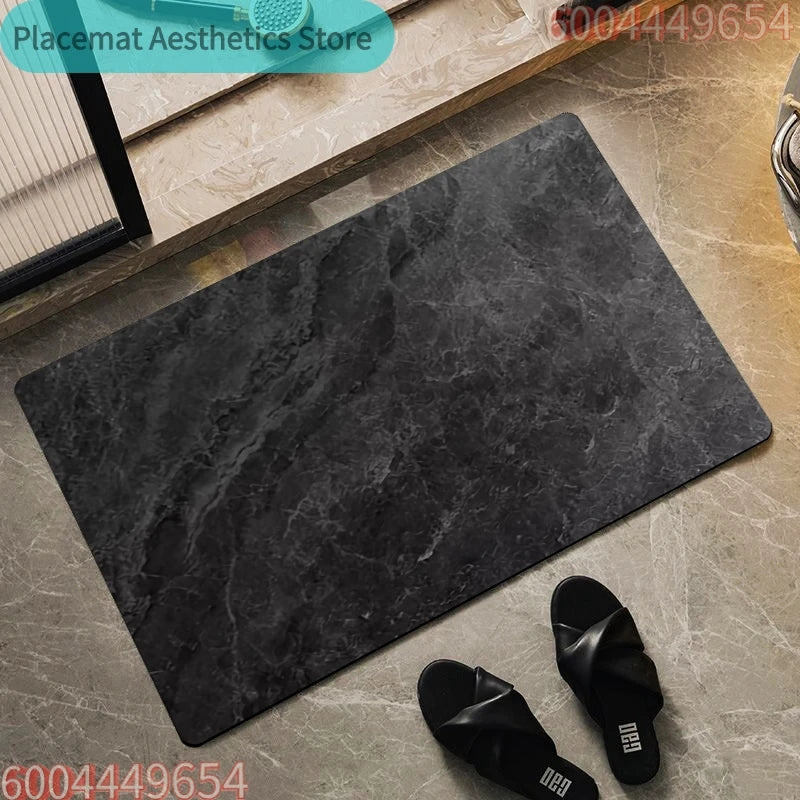 Ultra-Absorbent Diatomite Bath Mat with Non-Slip Rubber Base