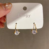 925 Sterling Silver Huggie Hoop Earrings with Moissanite