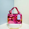 Sequin Floral Evening Clutch with Chain