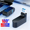 180° Rotating USB-C & USB-A Hub with 3-Port Expansion
