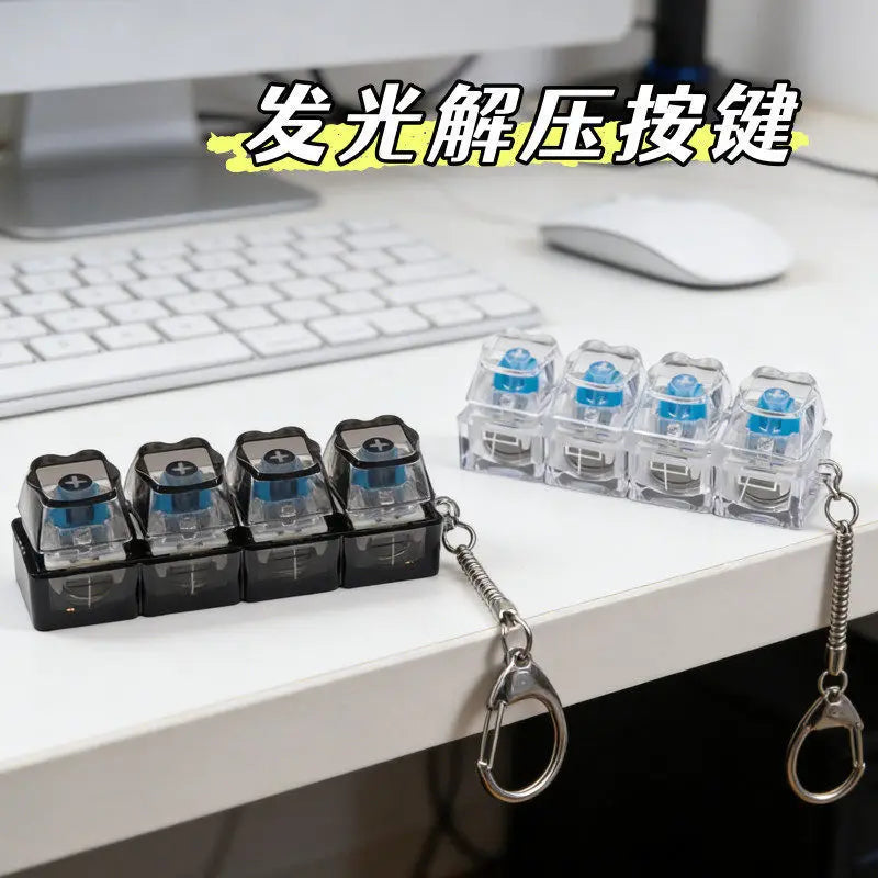 Illuminated Mechanical Keychain Stress Reliever
