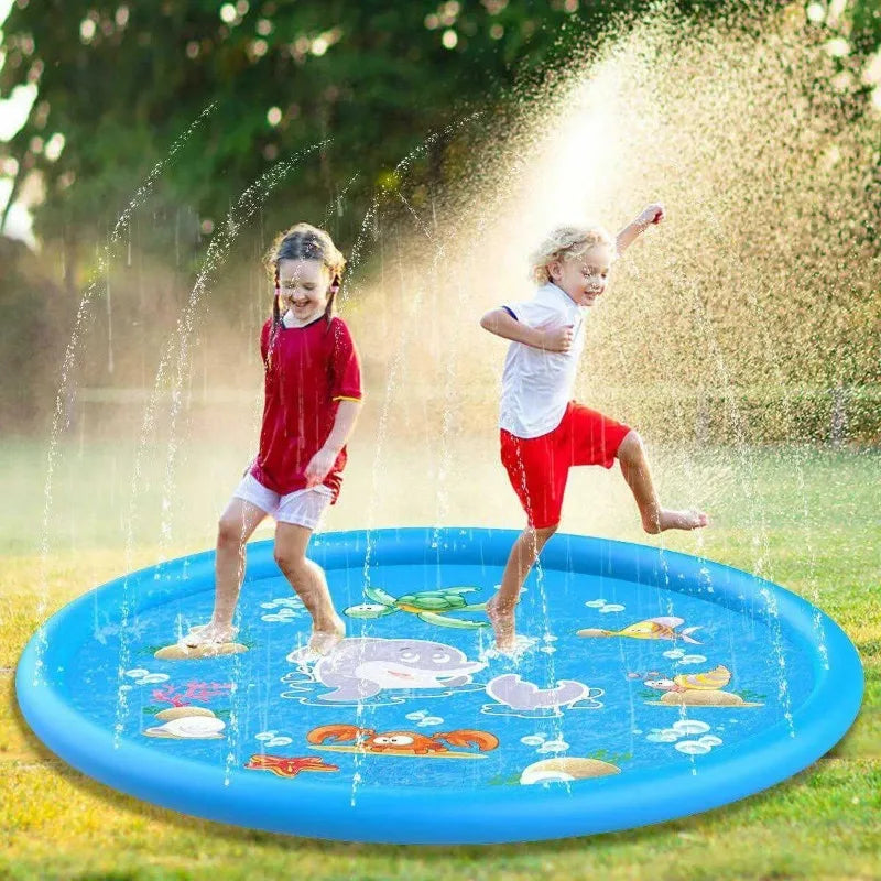Inflatable Round Water Splash Mat for Kids