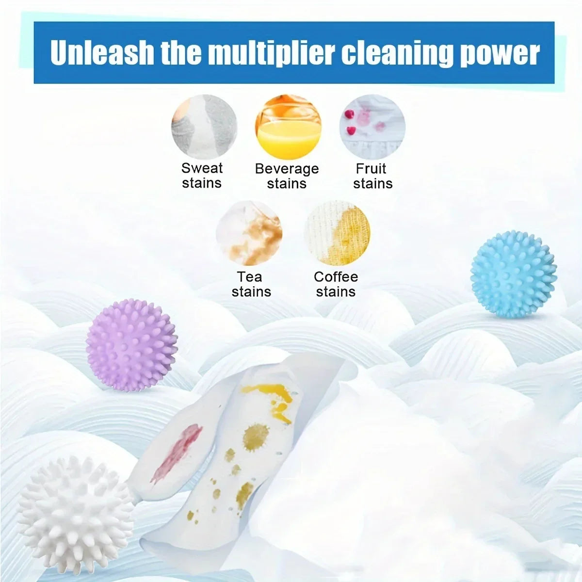 Reusable Anti-Tangle Laundry Balls for Washer & Dryer