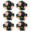 Set of 6 Silk Rose Flower Balls for Wedding & Event Decor