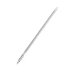 A silver leather sewing awl set with replaceable needles shown diagonally.