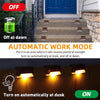 Automatic work mode solar deck lights turn on automatically at dusk and off at dawn.