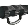 Black non-slip Oxford roll bar grab handles for Jeep Wrangler and similar vehicles.