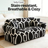 Stretch Sofa Cover with Non-Slip Backing