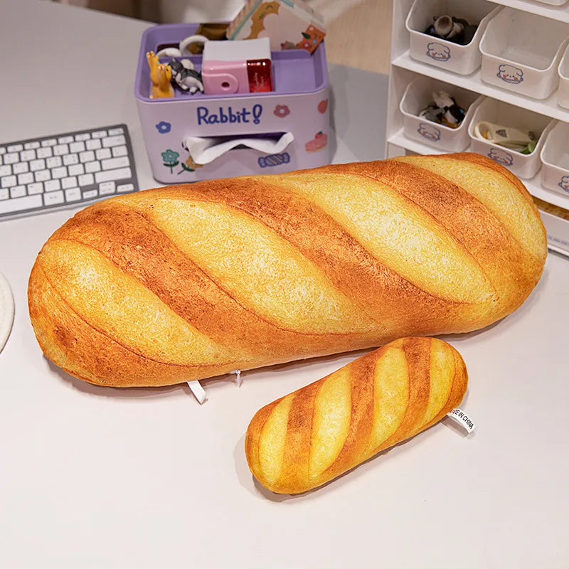 Baguette Bread Plush Pillow | Funny Food Shaped Cushion
