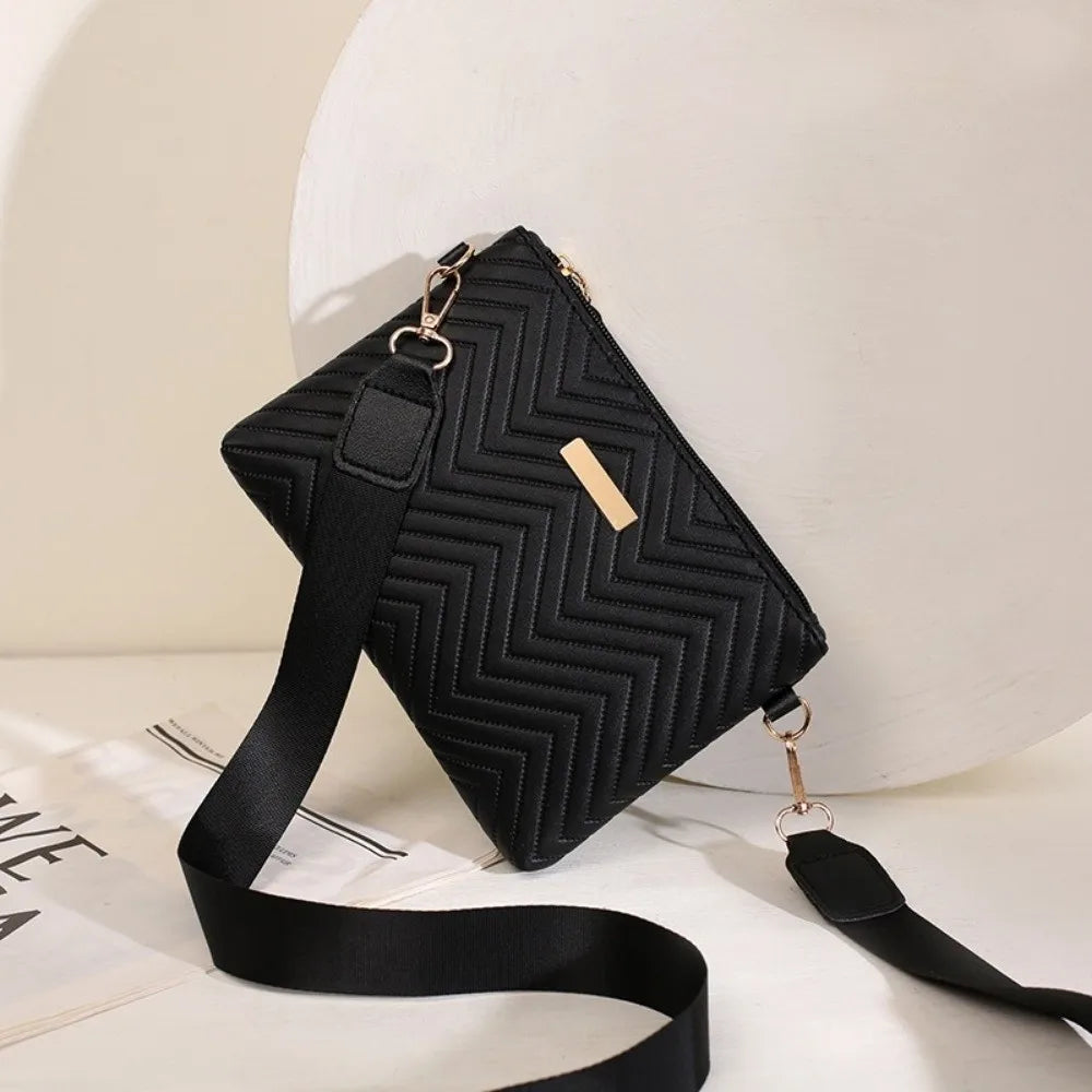 Quilted Chain Crossbody Bag with Adjustable Strap