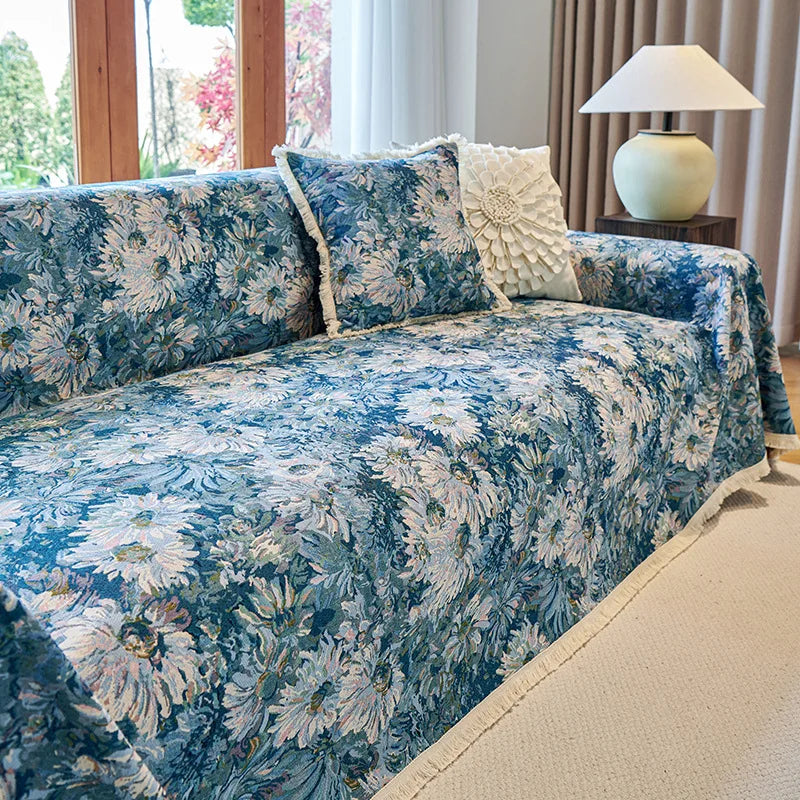 Boho Retro Cotton-Linen Sofa Cover