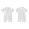 Satin Baby Pajama Jumpsuit with Button-Up Front