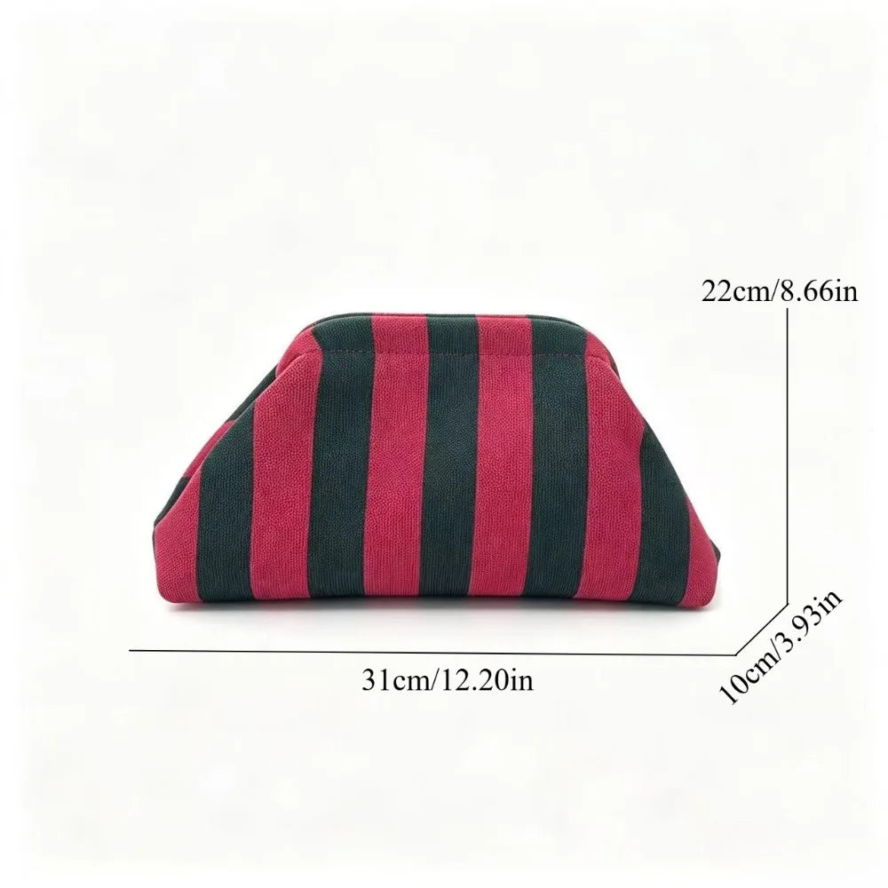 Striped Knit Tote Bag - Casual & Spacious Handbag