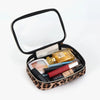 Leopard Print Transparent Makeup Bag with Waterproof Zipper