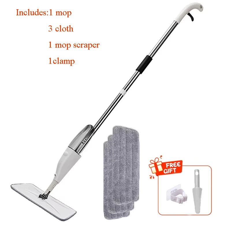 Spray Mop with Reusable Microfiber Pads