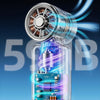Portable Rechargeable Mini Handheld Fan with 5 Speeds & LED Display