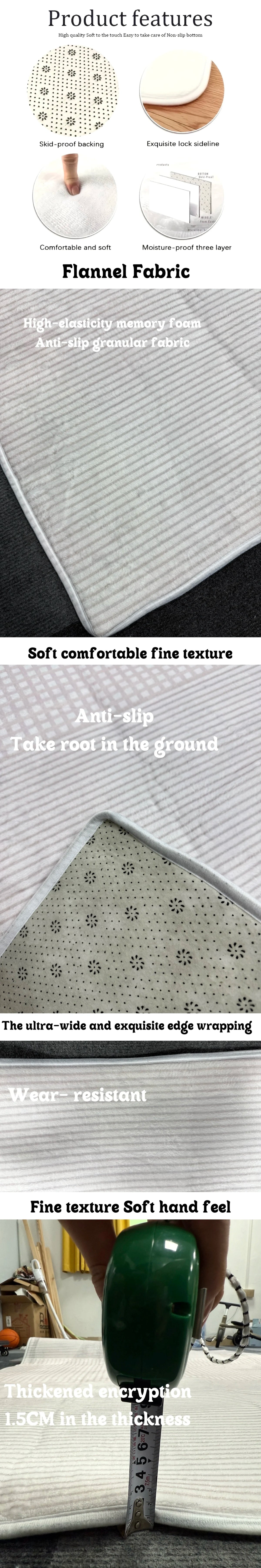 Cigarette-Shaped Soft Floor Mat for Bedroom & Living Room