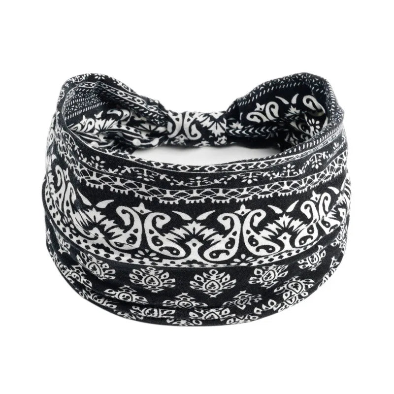 Bandeau Vintage à Motif Imprimé