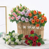 Silk Rose & Eucalyptus Floral Arrangement