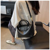 Vintage PU Leather Crossbody Bucket Bag