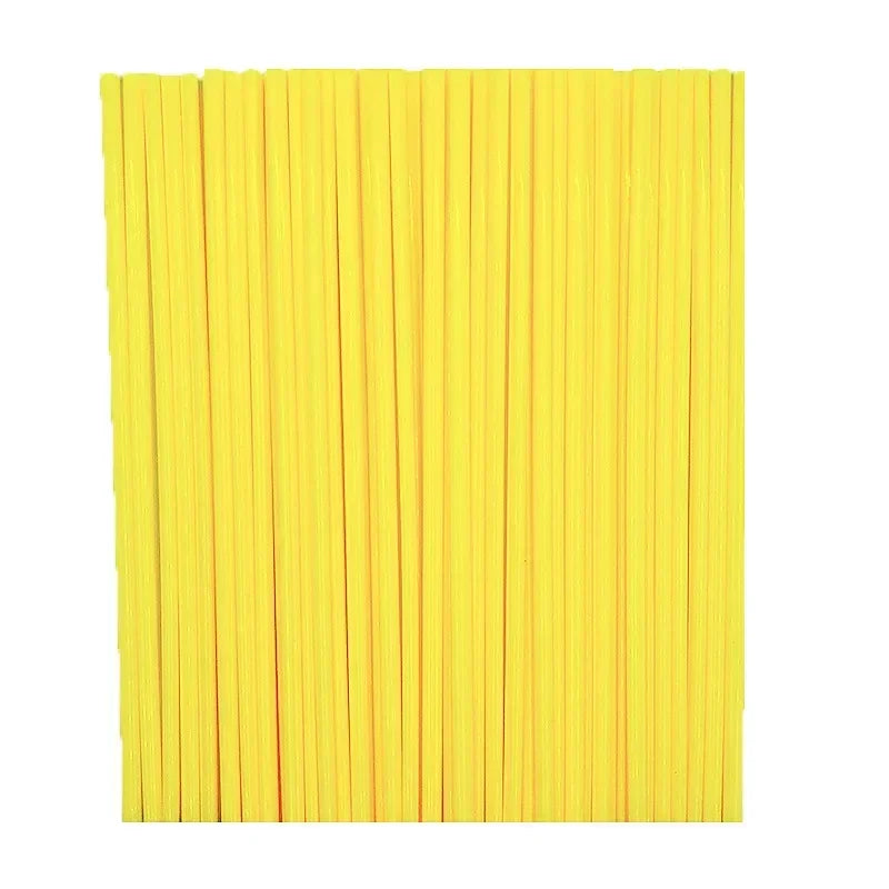 A bundle of 36 yellow protective wrap set spokes for a motorcycle wheel kit