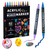 Dual-Tip Acrylic Paint Markers for Art & Crafts