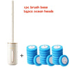 Wall-Mounted Disposable Toilet Brush Set with Refill Heads