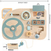 Wooden Steering Wheel Busy Board for Toddlers - Montessori Sensory Toy