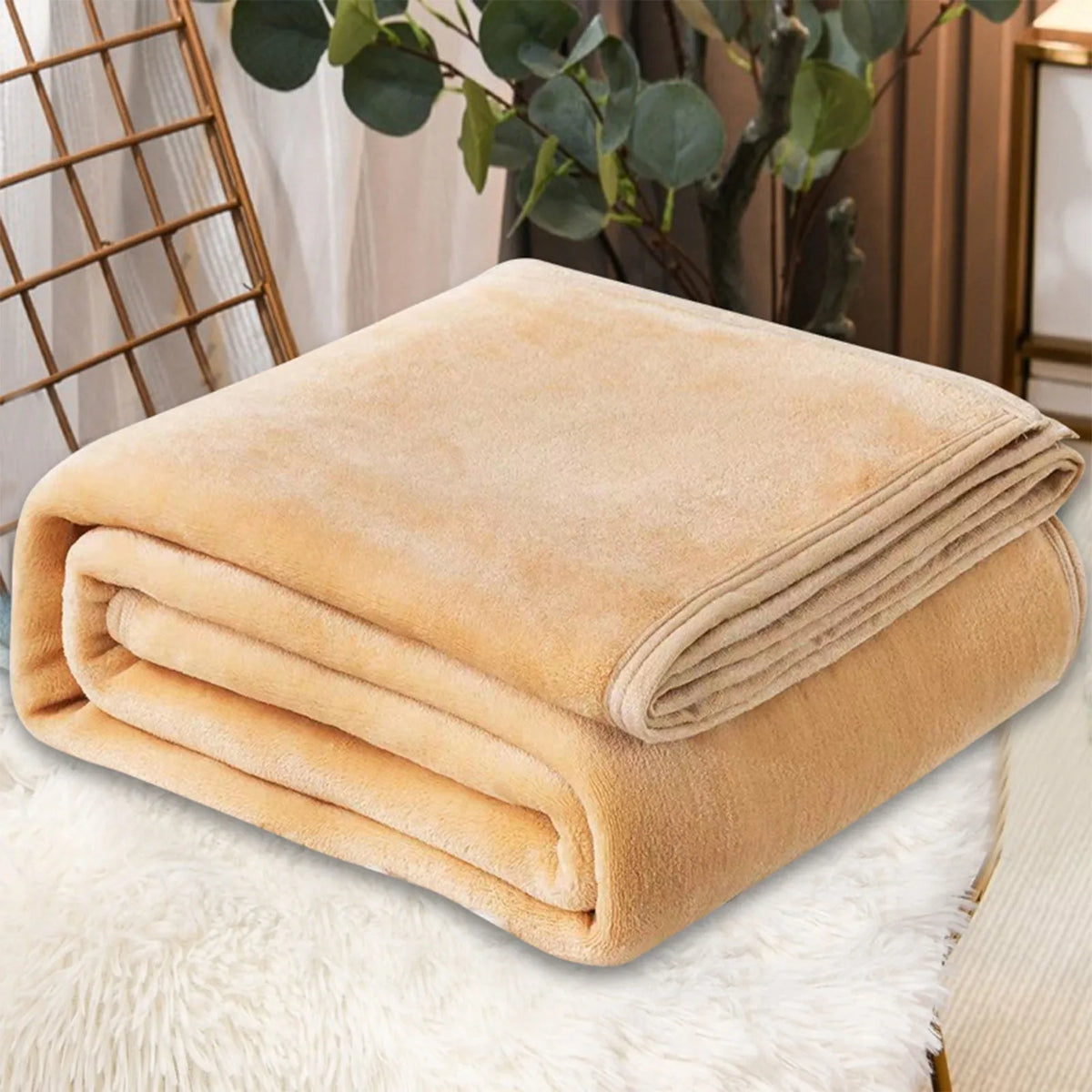 Cozy Coral Fleece Throw Blanket