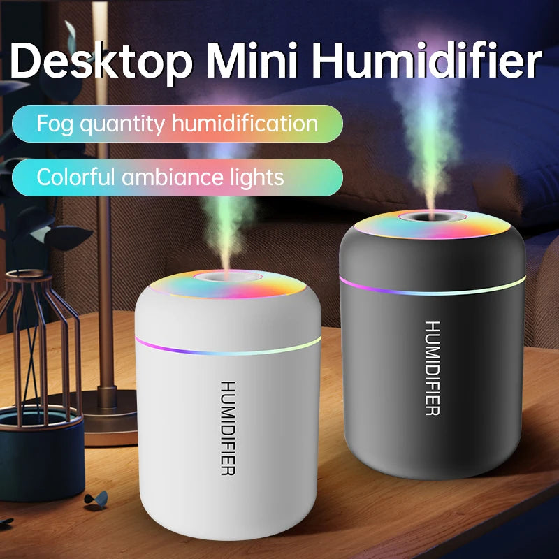 USB Mini Aromatherapy Humidifier with Soft Glow Light