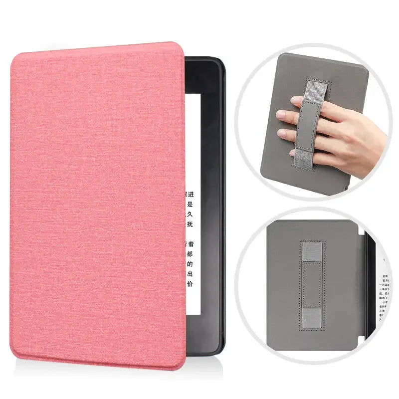 Premium Leather Case for Kindle Paperwhite (2024) with Hand Strap & Auto Sleep/Wake