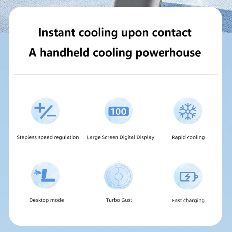 Portable Foldable Handheld Fan with 100 Speed Levels