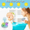 Whale Water Sprinkler Bath Toy with Glowing LED Lights