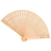 Handcrafted Sandalwood Folding Fan with Intricate Cutwork