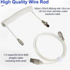 Retractable Coiled USB Cable for Mechanical Keyboards