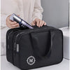 Large Capacity Double-Layer Travel Makeup Bag with Wet/Dry Separation