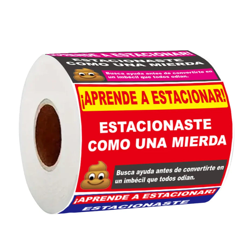 Humorous Spanish Parking Warning Stickers (160-Pack)