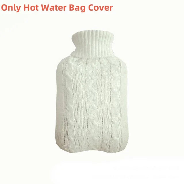 Plush Hot Water Bottle Cover with Soft Fleece Lining