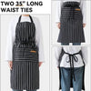 Striped Kitchen & Work Apron with Adjustable Neck Strap