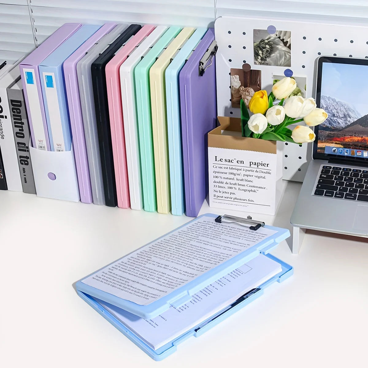 2-in-1 A4 Writing Board & Document Storage Box