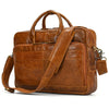 Vintage Genuine Leather Executive Laptop Briefcase