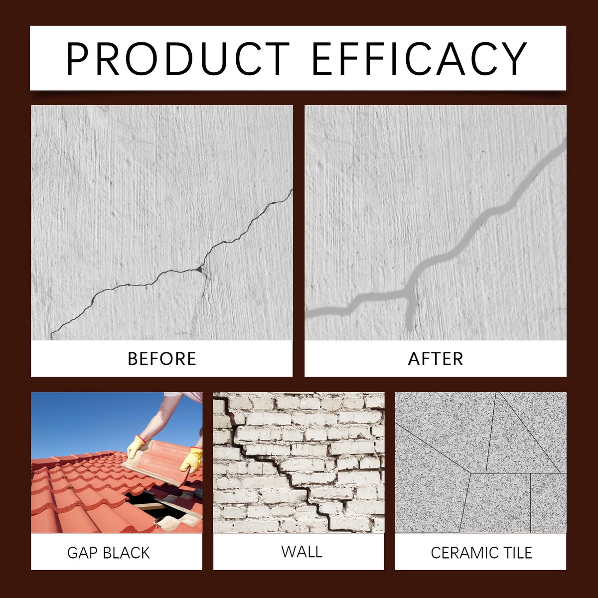Self-Leveling Concrete Crack Filler & Waterproof Sealant