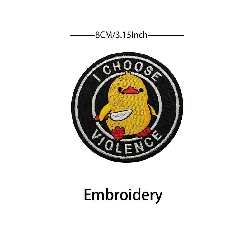Quirky Animal Applique Patches with Hook and Loop Backing