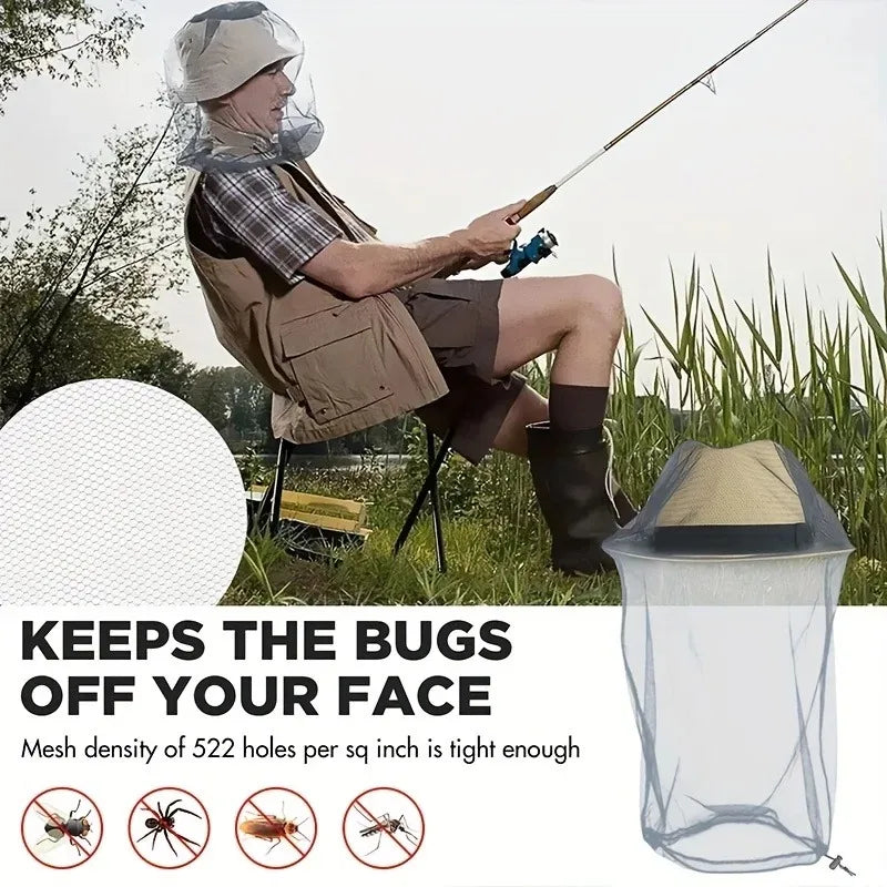 Extra Large Mosquito Net with Integrated Face Mask