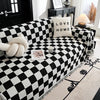 Checkerboard Jacquard Sofa Cover – Washable Nordic Style Slipcover