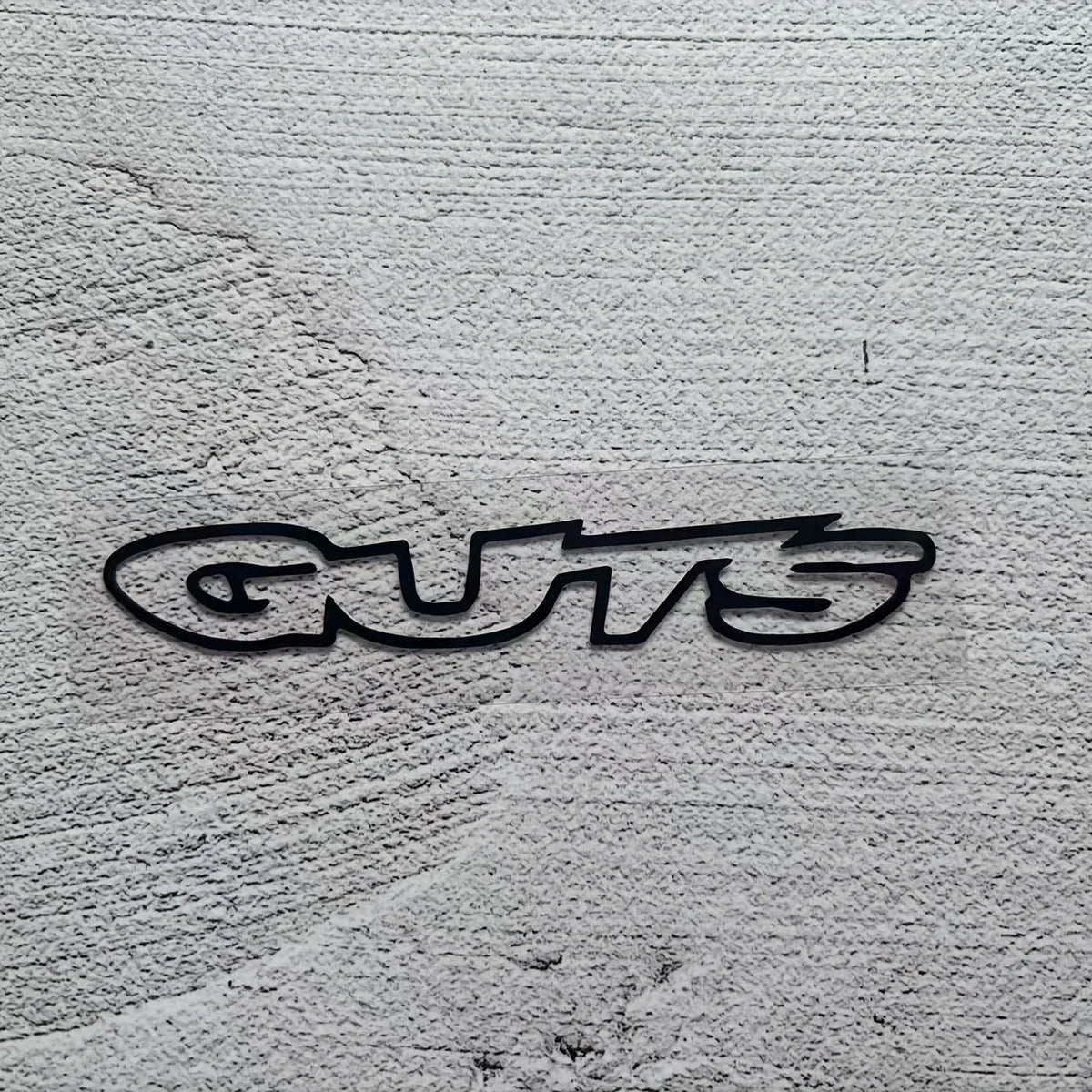 GUTS Text Vinyl Decal – Waterproof Car & Laptop Sticker