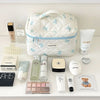 Bow Print Makeup Bag with Large Capacity