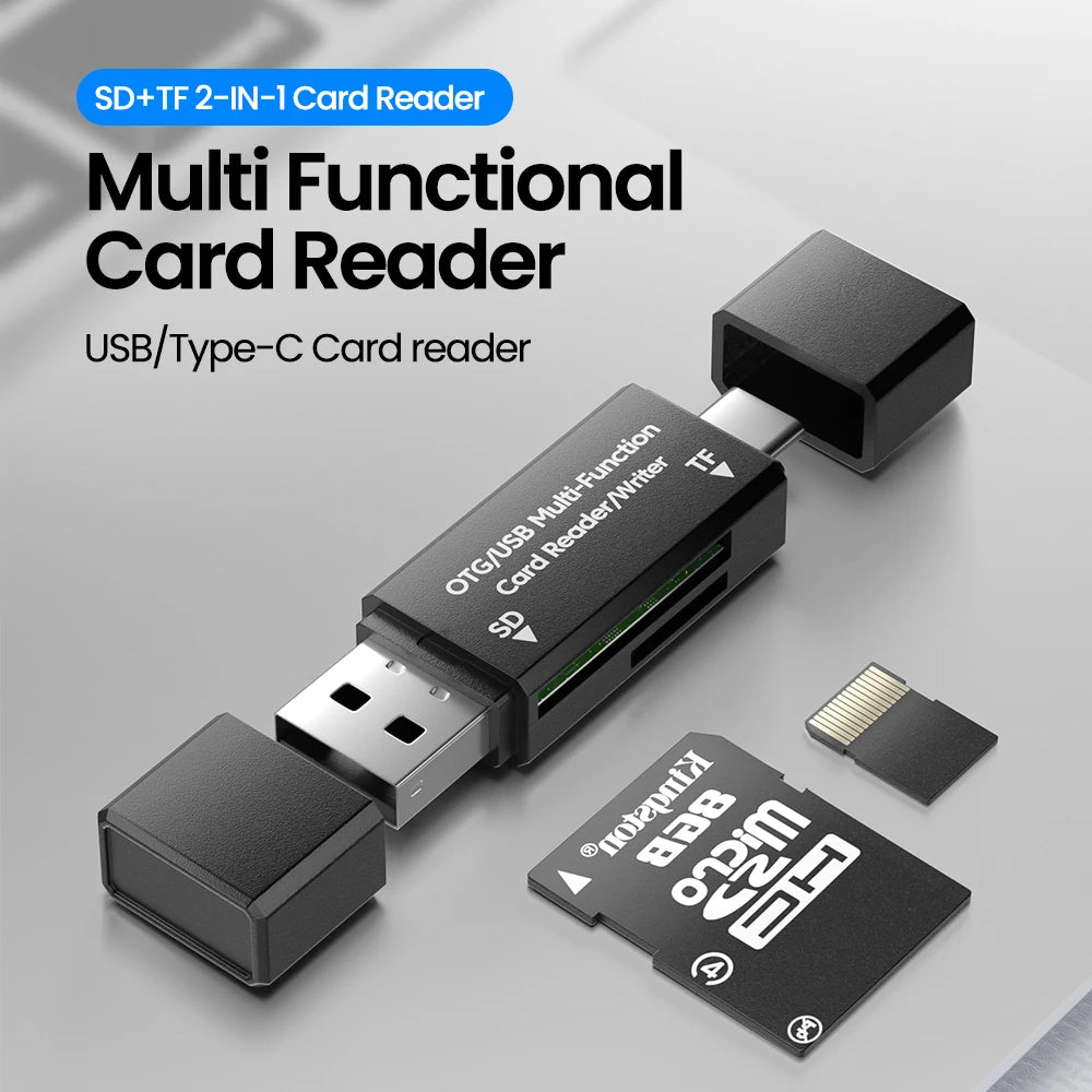 2-in-1 USB-C & USB-A Memory Card Reader