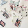 Transparent Acrylic Photocard Holder with Star Pendant Keychain
